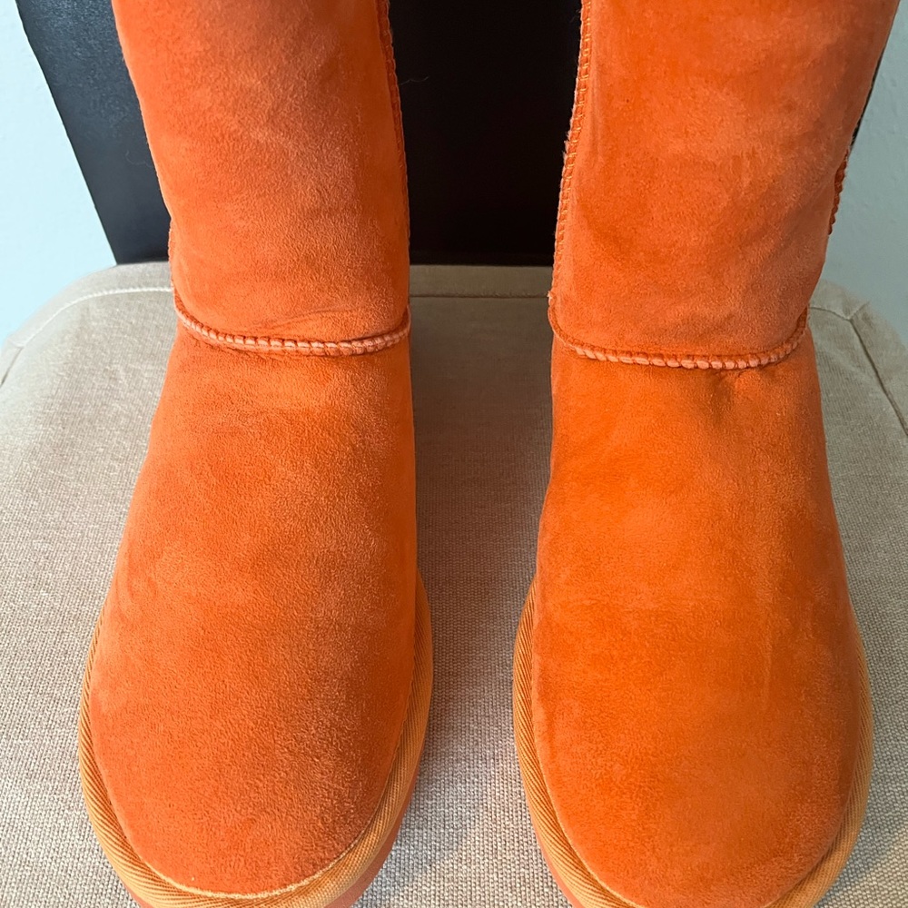 Ugg Authentic Custom-Made Orange Suede Monogram S… - image 2